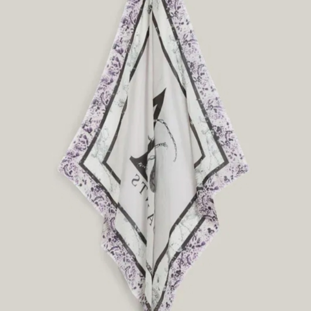 ALLSAINTS Chasma Large Square Scarf – Beetle Motif